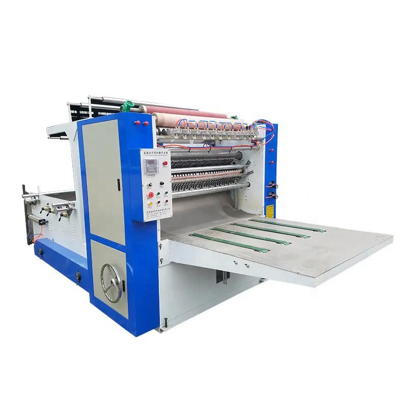 GEB Semi Automatic Soft Pop up Tissue Paper Making Machine Production Line